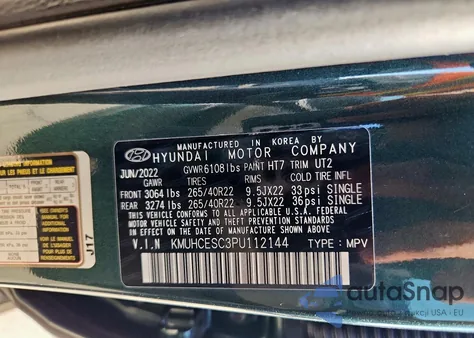 2023 Genesis Gv80 Base из США, поврежденный, VIN KMUHCESC3PU112144